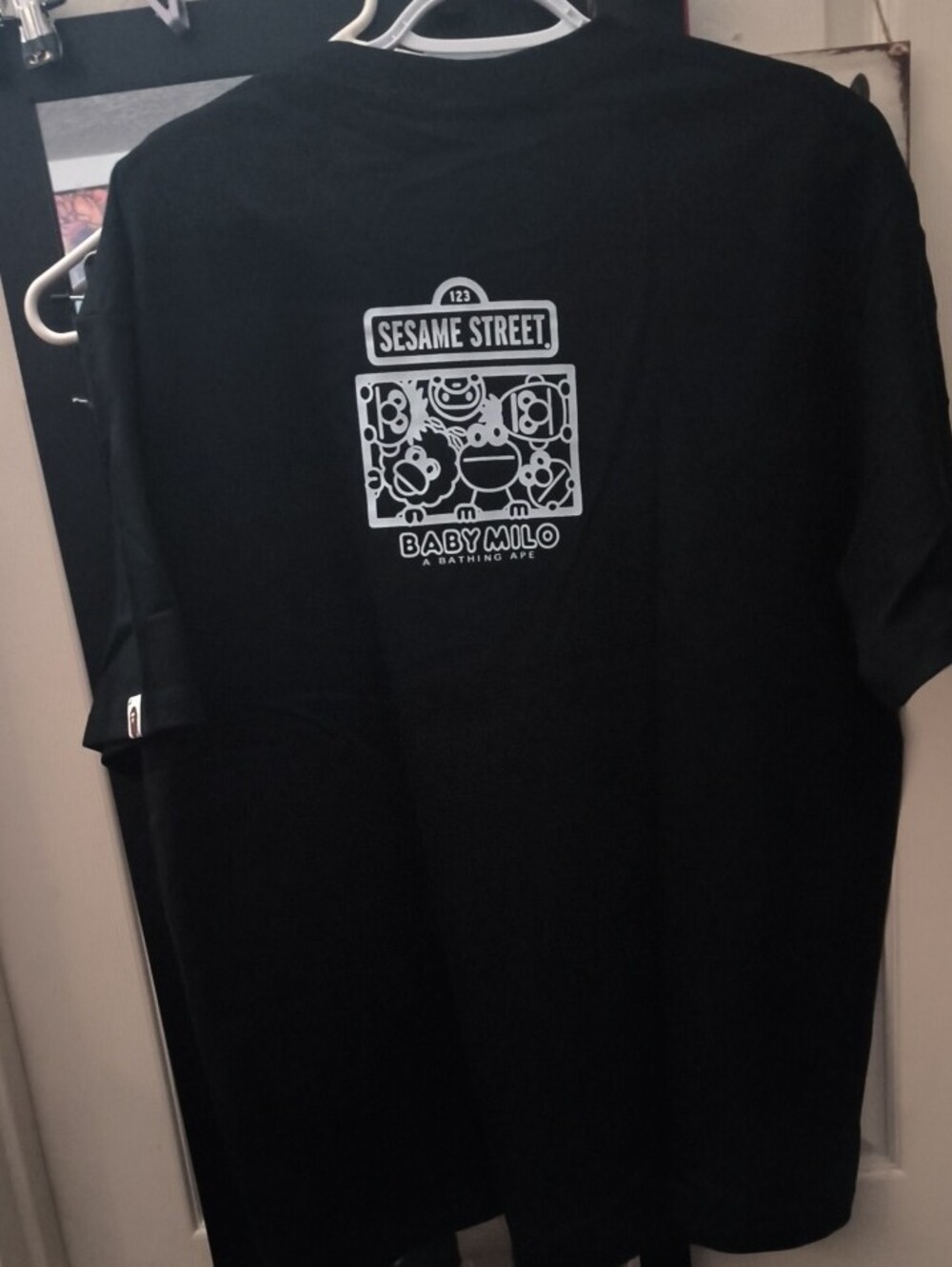 A Bathing Ape Baby Milo x Sesame Street Black Shirt Size 2XL Runs Small XL - Picture 5 of 6